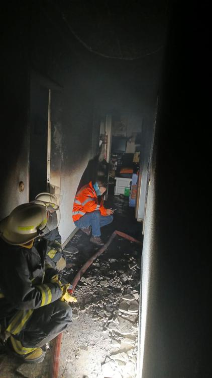 incendio en edificio centrico